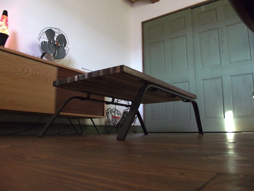 Scrapwood "sled" coffee table