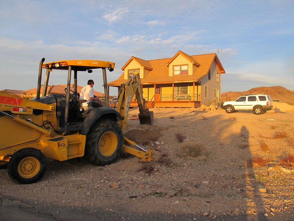 Shaping the yard and driveway
