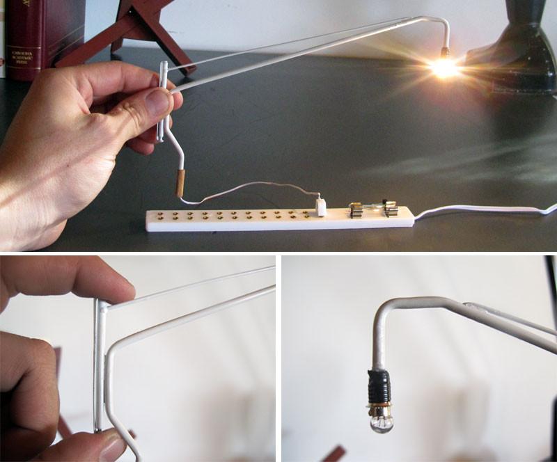 Micro-"potence" style lamp