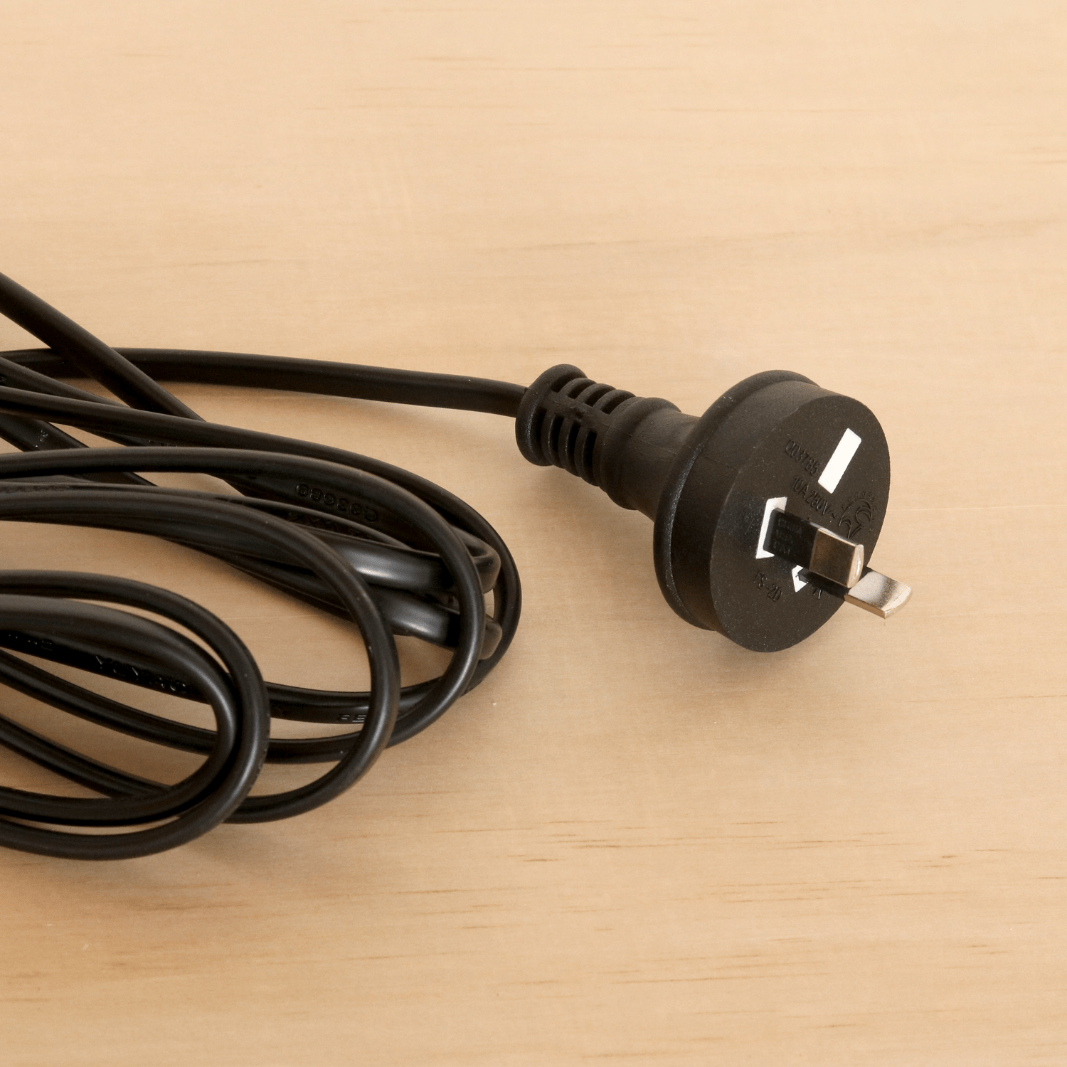 A black electrical cord