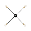 Ceiling light Black / Brass sockets / 3-arm onefortythree second