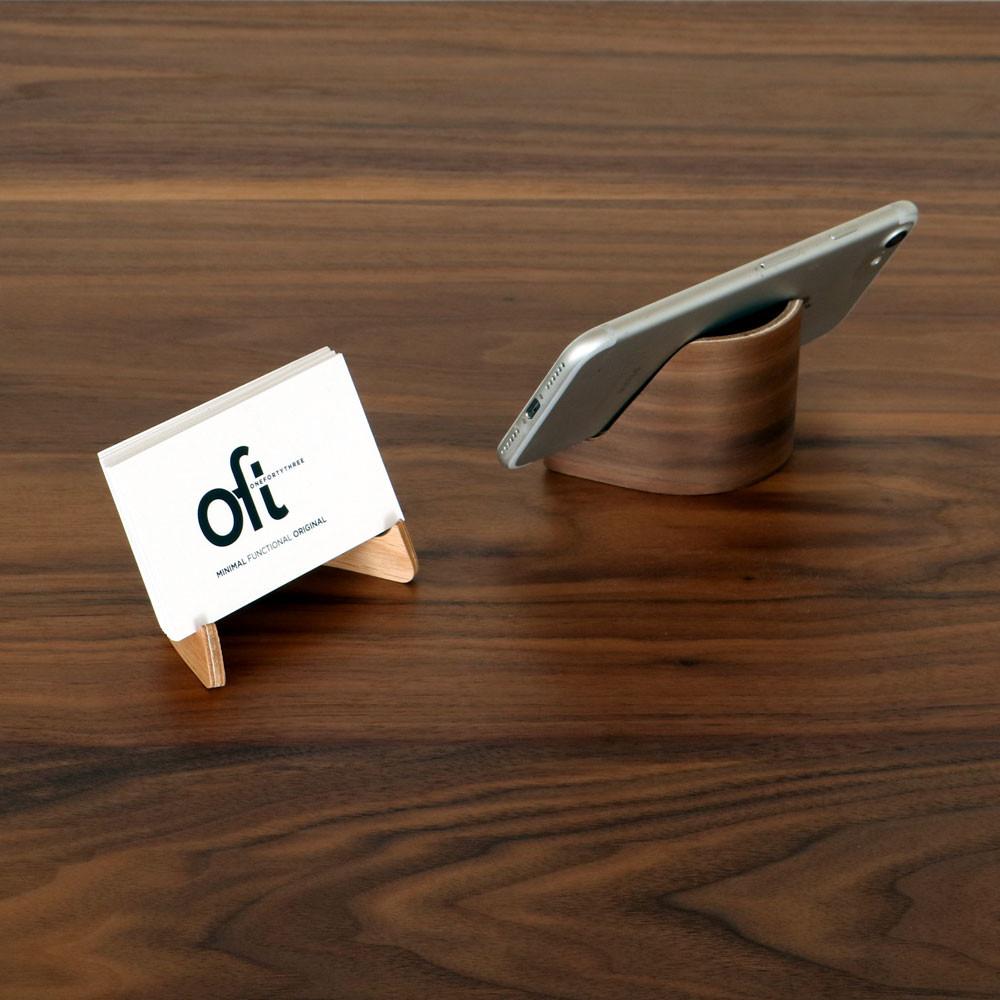 Phone/business card stand onefortythree