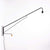 Metal long arm black wall lamp with a single bulb at the end