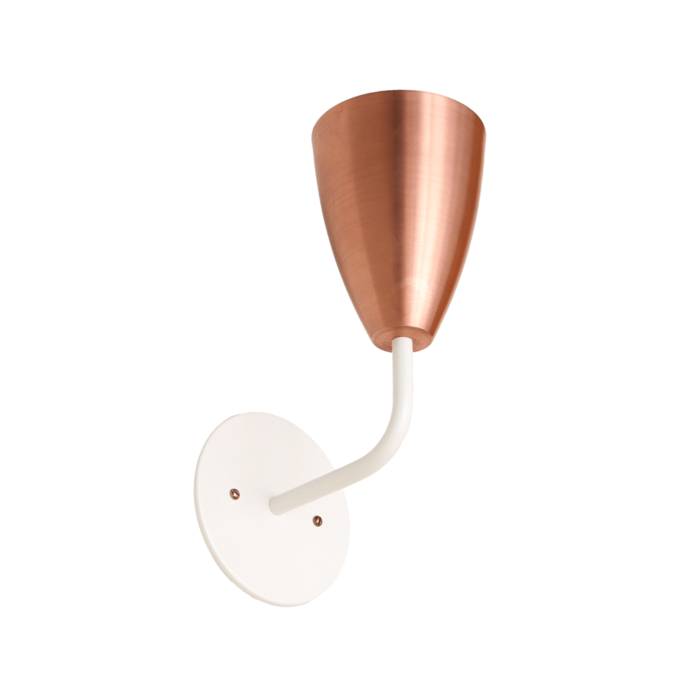 Shaded sconce: metal shade White / Brass shade / Full (uncut) onefortythree