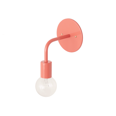 Wall sconce: solid color Flamingo / Brass hardware onefortythree