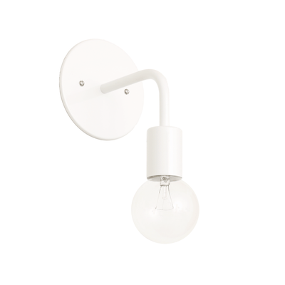Wall sconce: solid color White / Brass hardware onefortythree