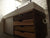 Bathroom scrapwood cabinets.