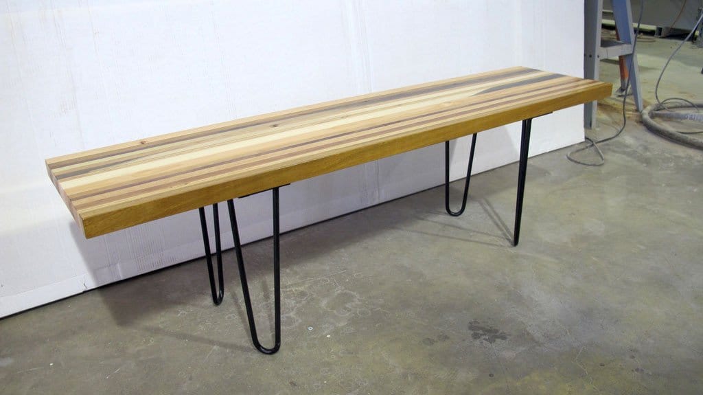 Hairpin Scrapwood bench