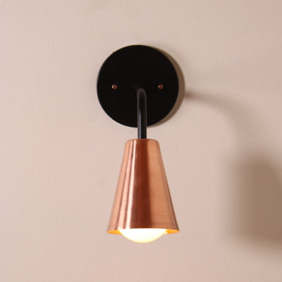 Monte Carlo wall sconce Black / Copper shade onefortythree