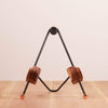 Acoustic guitar stand Black / Teak / Brass feet onefortythree second