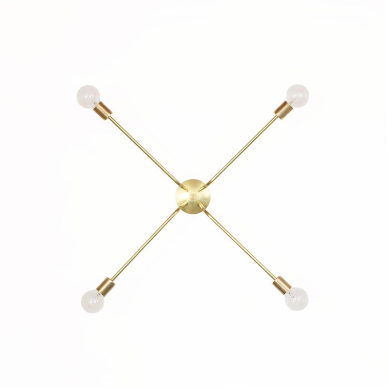 Brass ceiling light 3-arm onefortythree