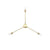 Brass ceiling light 3-arm 