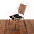 Aerial view of the side of a molded plywood chair