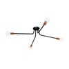 Ceiling light Black / Copper sockets / 3-arm onefortythree second