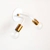 Double sconce: metal sockets White / Brass sockets onefortythree second