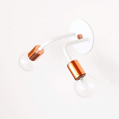 Double sconce: metal sockets White / Copper sockets onefortythree