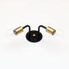 Double sconce: metal sockets Black / Brass sockets onefortythree second