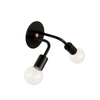 Double sconce: solid color Black / Brass hardware onefortythree second