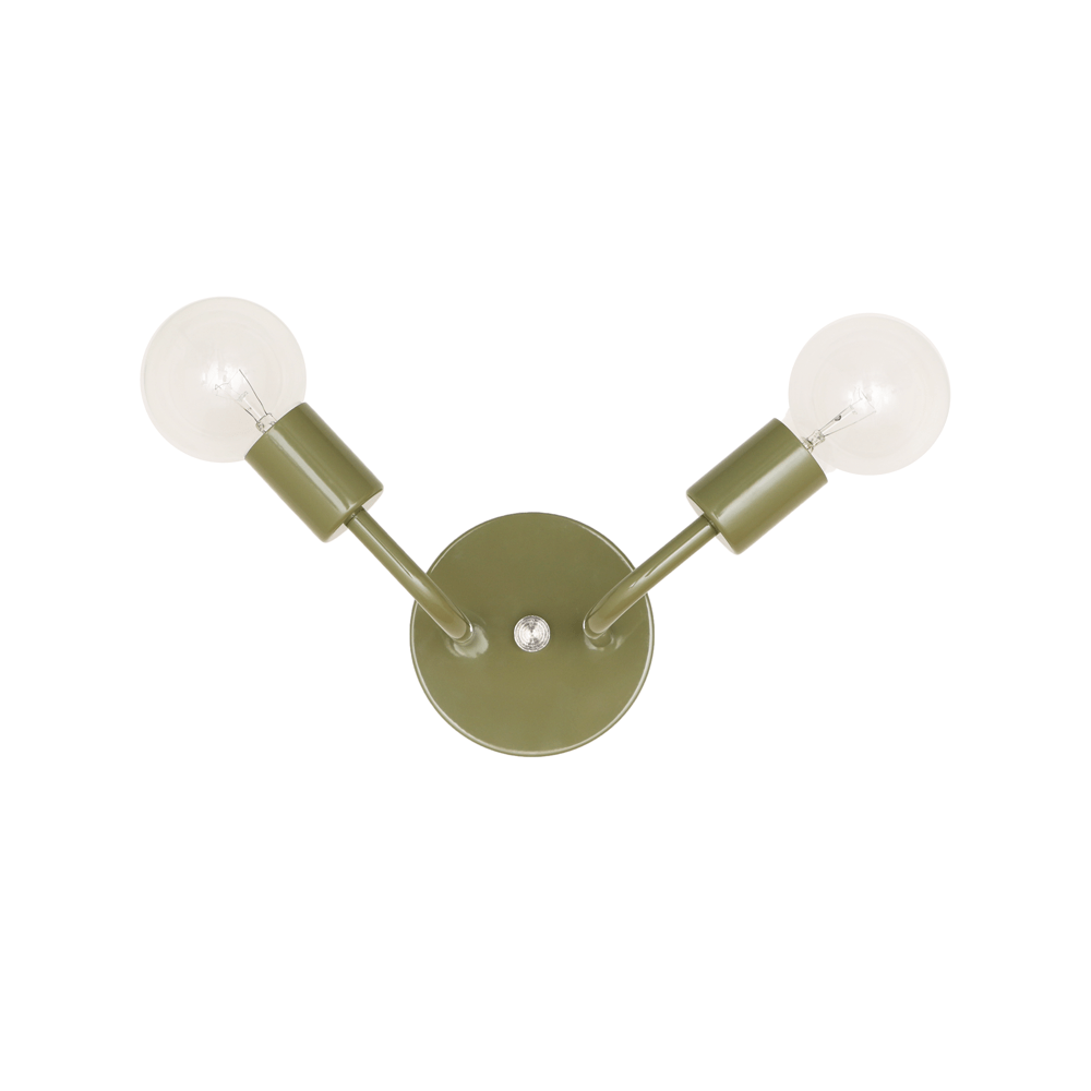Double sconce: solid color Cactus / Brass hardware onefortythree
