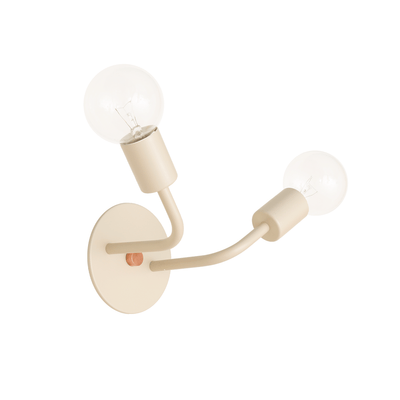 Double sconce: solid color Diamondback / Brass hardware onefortythree