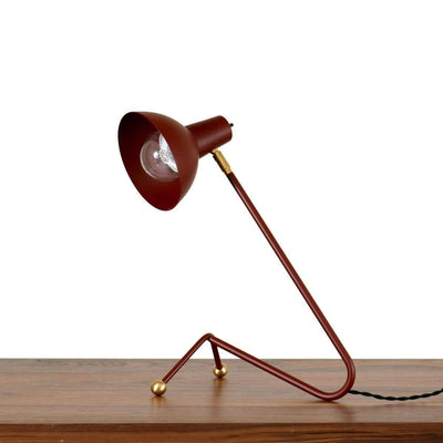 Genoa table lamp Red Rock / Brass shade / Brass hardware onefortythree