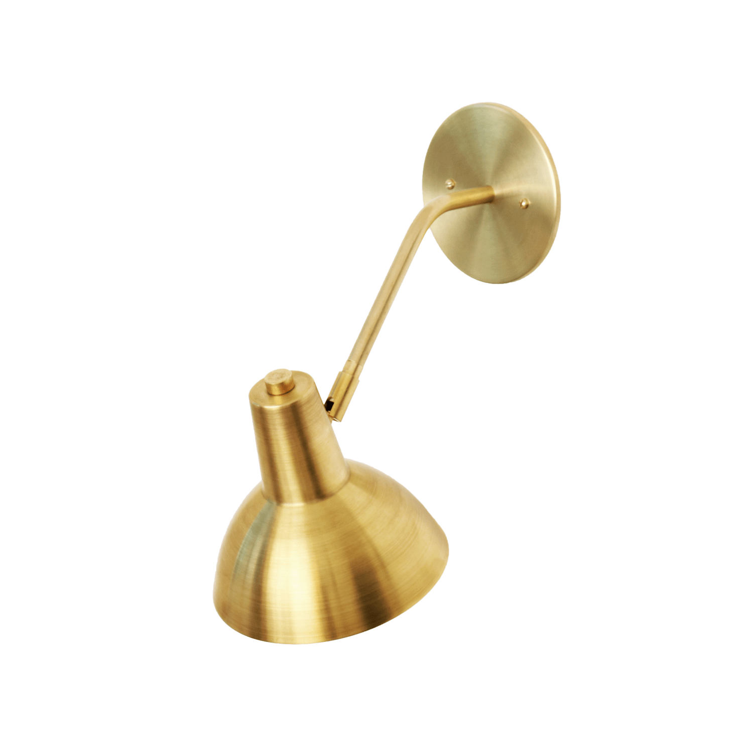 Genoa wall sconce Black lamp / Black shade / Brass hardware onefortythree