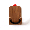 Guitar hook Teak / Standard guitar / Black leather onefortythree second