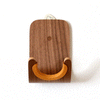 Guitar hook Walnut / Standard guitar / Black leather onefortythree second