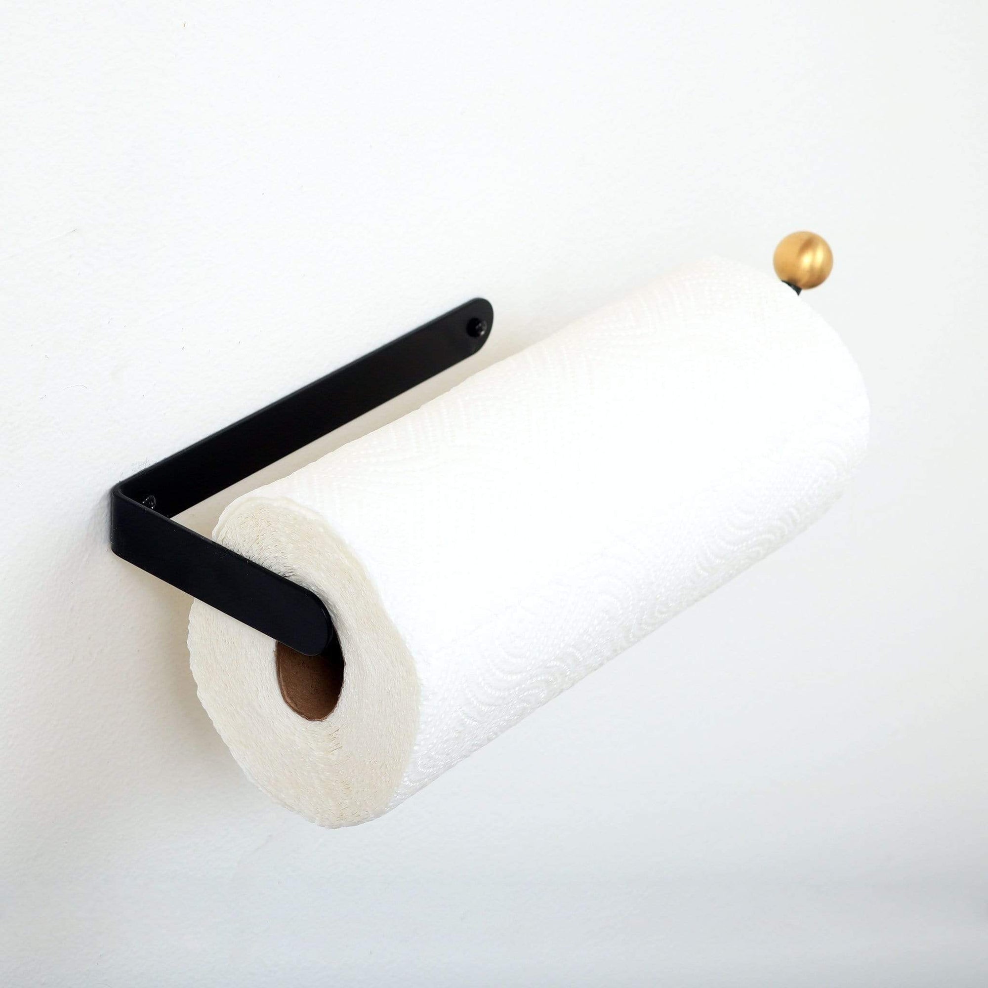 Paper Towel Holder Black Brass