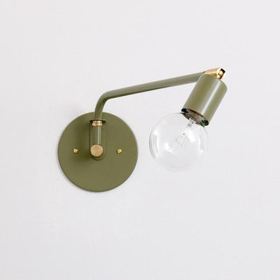 Hardwired swing lamp: 16" Cactus / Brass hardware / No switch onefortythree