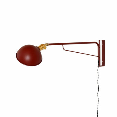 Industrial wall lamp Red Rock / Brass hardware onefortythree