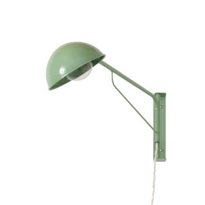 Industrial wall lamp Sagebrush / Brass hardware onefortythree