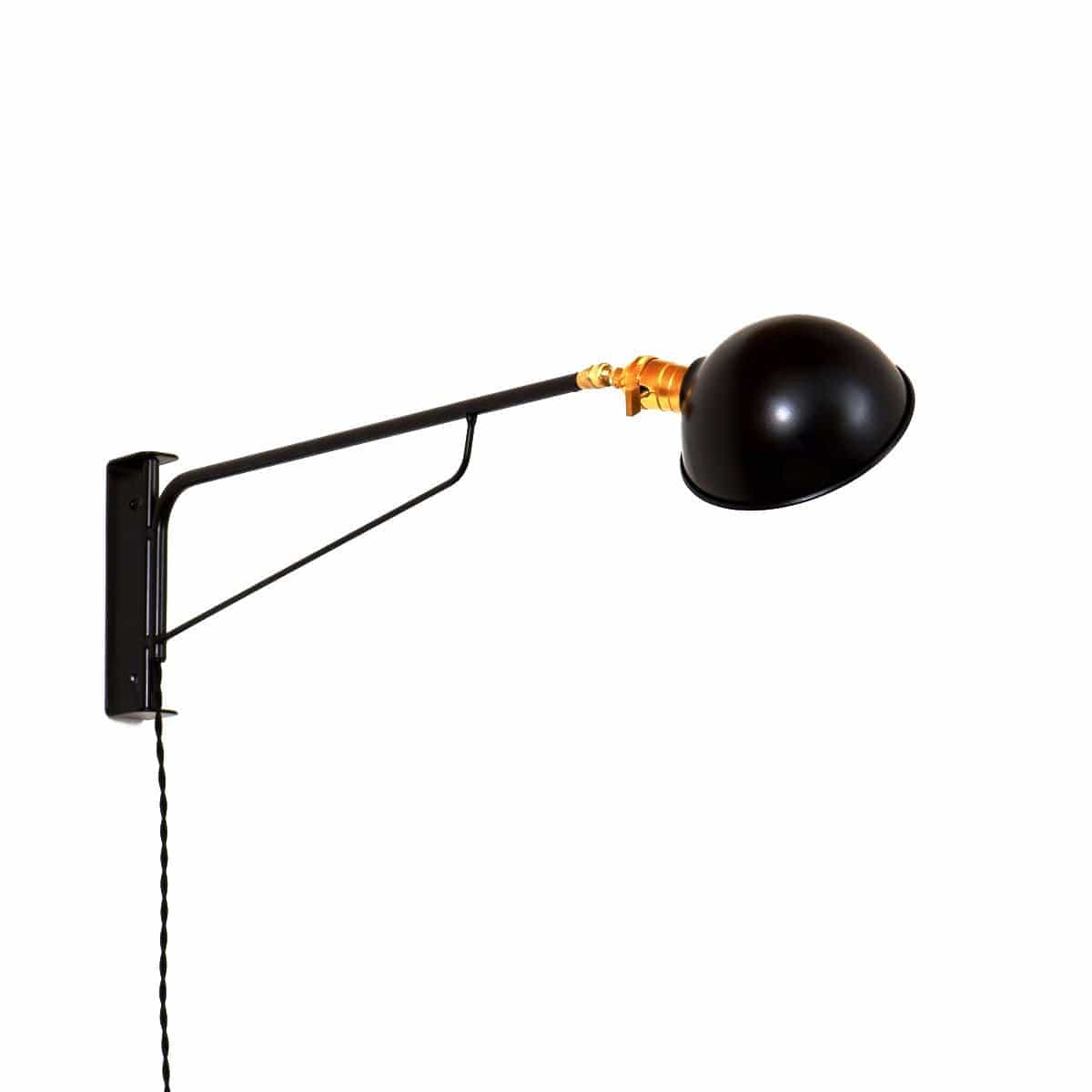 Industrial wall lamp Sagebrush / Brass hardware onefortythree