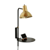 Night shelf Black / Brass shade / Brass hardware onefortythree second