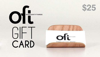 OFT gift card $25.00 onefortythree