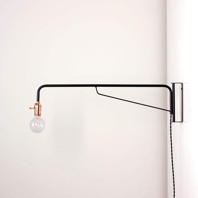 Otis lamp Black / Copper (switch on socket) onefortythree