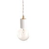 Pendant lamp: plug-in White / Black cord / Brass hardware onefortythree second