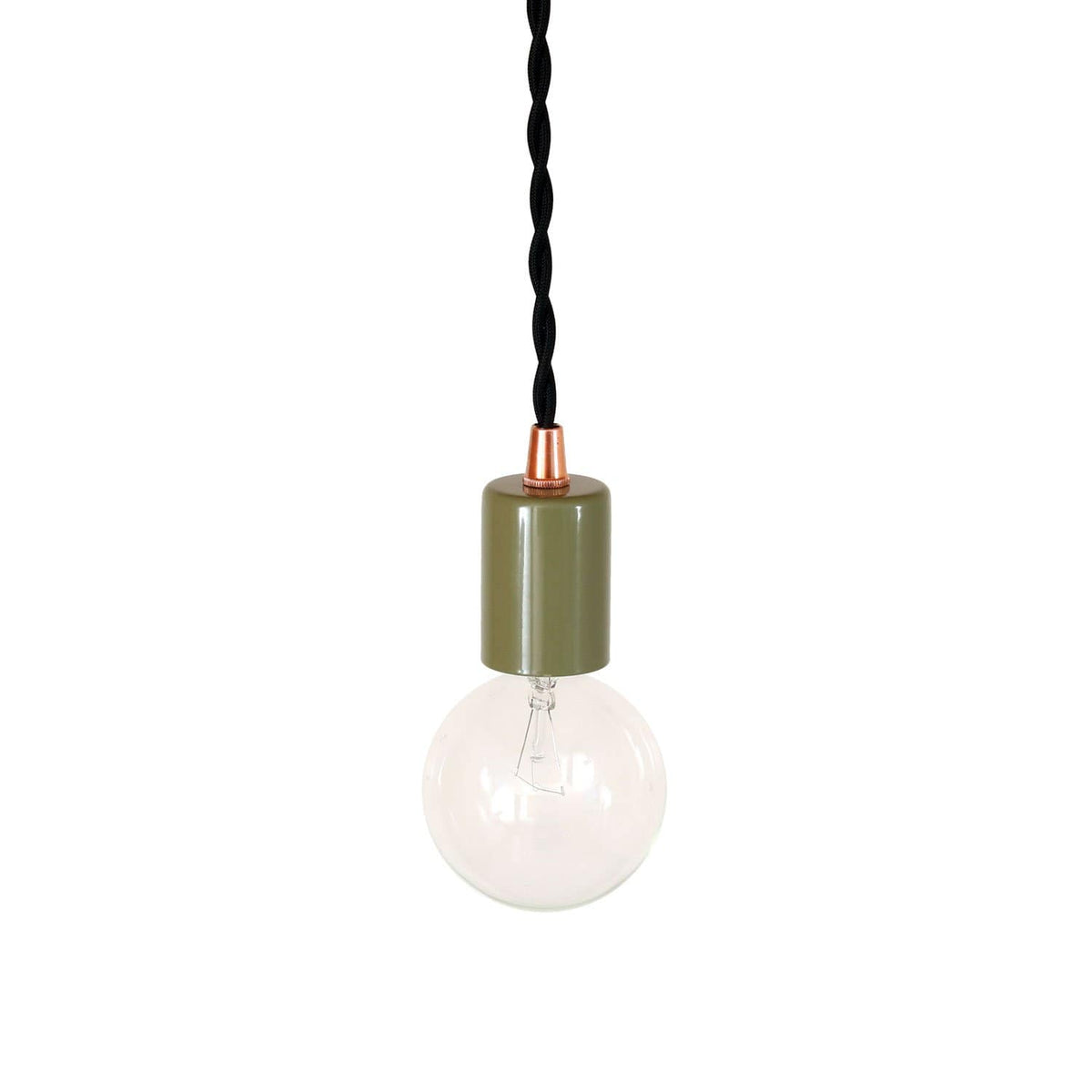 Pendant lamp: plug-in Cactus / Black cord / Brass hardware onefortythree