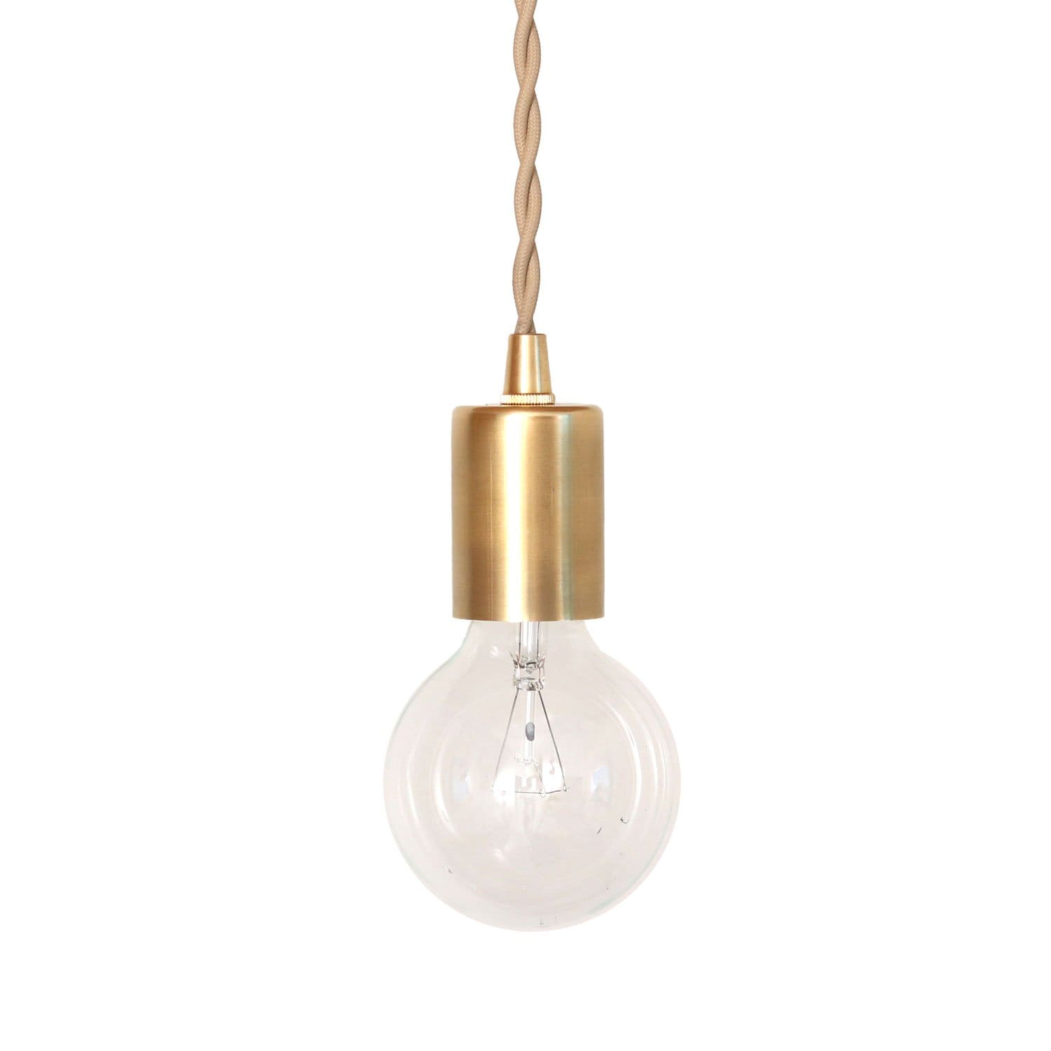 Pendant lamp: plug-in Brass / Black cord / Brass hardware onefortythree