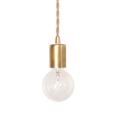 Pendant lamp: plug-in Brass / Black cord / Brass hardware onefortythree