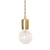 Pendant lamp: plug-in Brass / Black cord / Brass hardware onefortythree