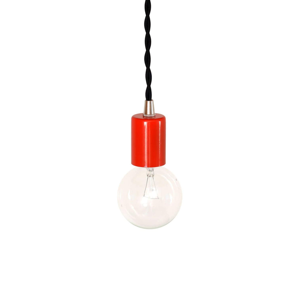 Pendant lamp: plug-in Atomic / Black cord / Brass hardware onefortythree