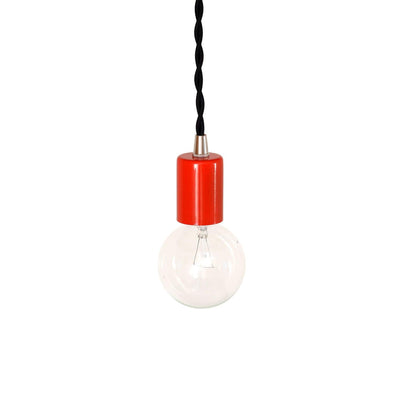 Pendant lamp: plug-in Atomic / Black cord / Brass hardware onefortythree