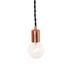 Pendant lamp: plug-in Copper / Black cord / Copper hardware onefortythree second