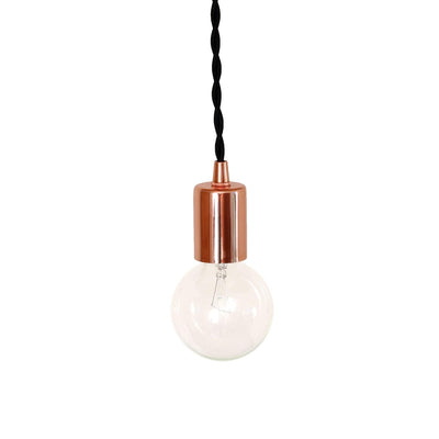 Pendant lamp: plug-in Copper / Black cord / Copper hardware onefortythree