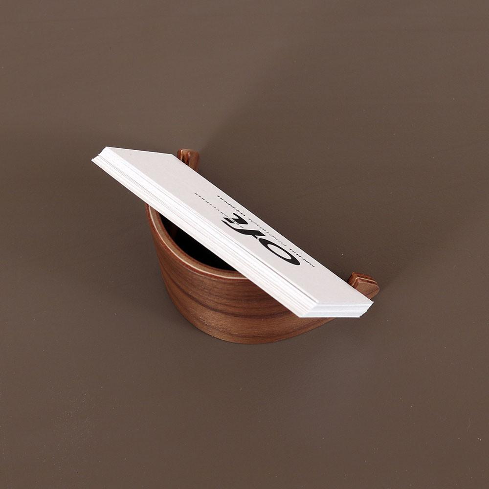 Phone/business card stand Walnut onefortythree