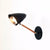 Pinyon sconce Black/Oak / Nickel hardware onefortythree