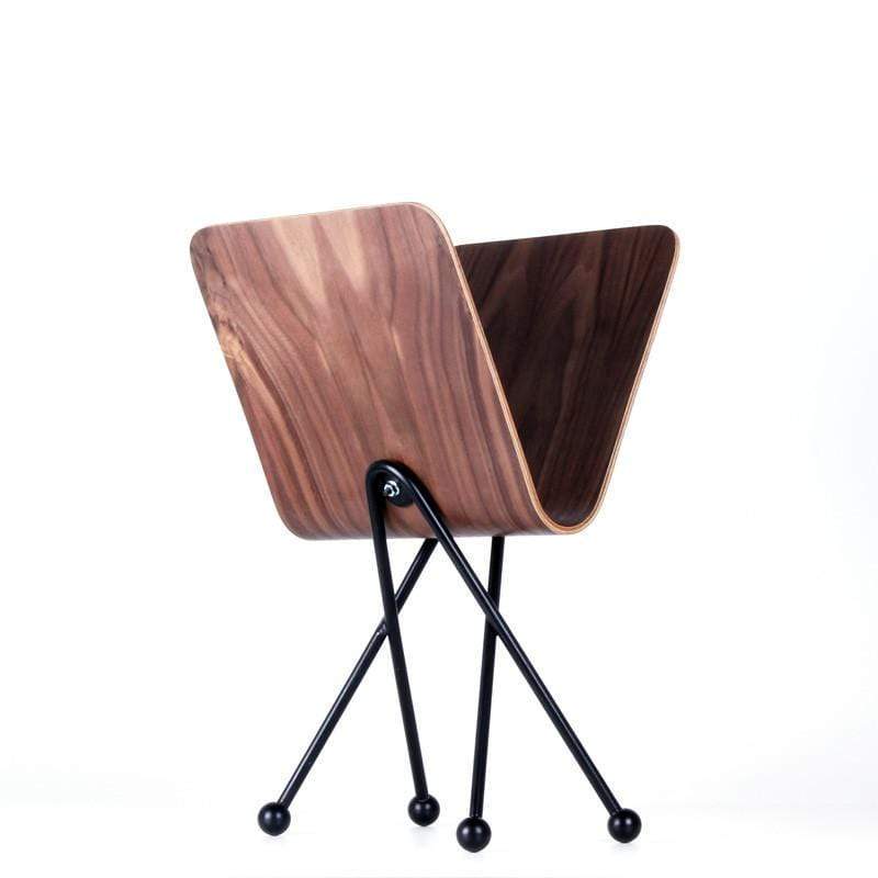 Plywood magazine rack Walnut / Black onefortythree