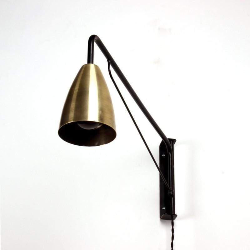 Shaded Otis light Black / Brass shade onefortythree