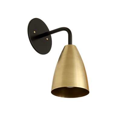 Shaded sconce: metal shade Black / Brass shade / Full (uncut) onefortythree
